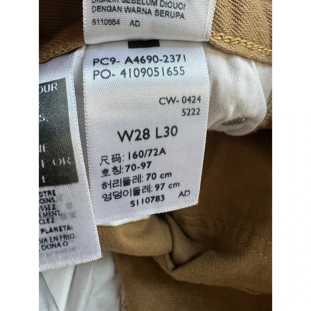 Levis Mens Brown Denim Pants Straight Leg 28x30 inseam: 29